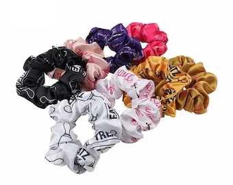 10 Personalized Scrunchies, Hair Tie, Bandana Print Hair Scrunchies,Satin Silk Scrunchie, Gentle Elastic Hair Tie, Gift Items,Gift For Her