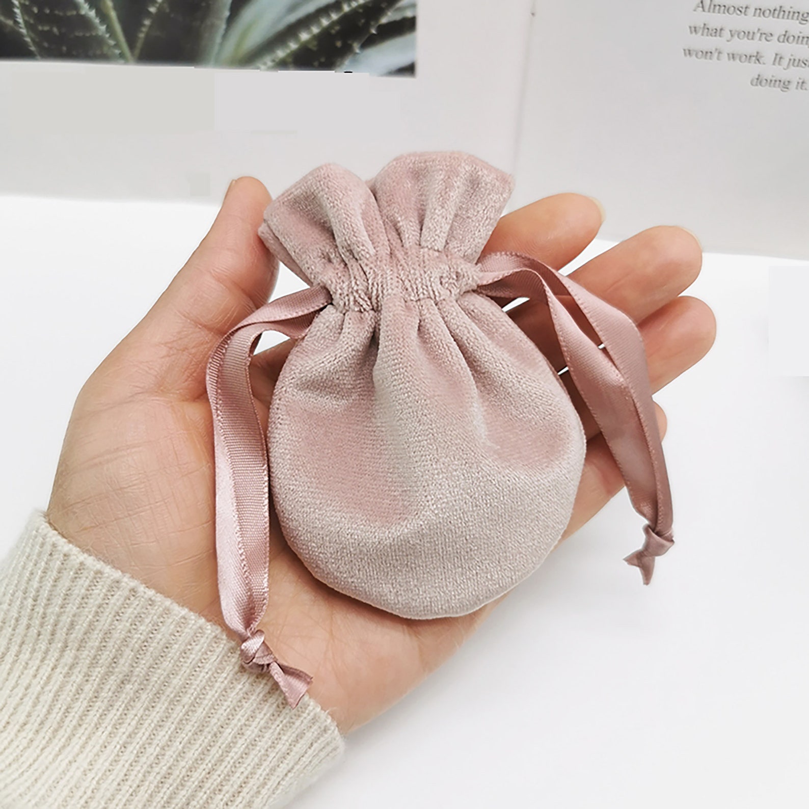 100pcs Custom Round Velvet Jewelry Pouch Small Drawstring Etsy
