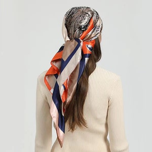 Custom Bandana Personalized Square Scarf, Printed with your Design for Bandana or Hair Wrap, Bandana Headband, Personalised Neck scarf