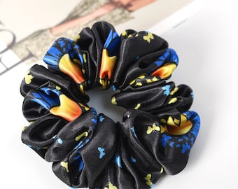 10pcs Custom Scrunchies with your Design, Hair Scrunchies Satin Silk Scrunchie, Gentle Elastic Hair Tie Wedding Gift Scrunchies