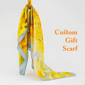 Custom Scarf for Parties and Formal occasions,Custom neck scarf,Personalized Square Scarf, Printed with your Design for Bandana or Hair Wrap