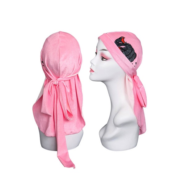 Designer Headbands and Bonnets Velvet Durags for Men Stretch