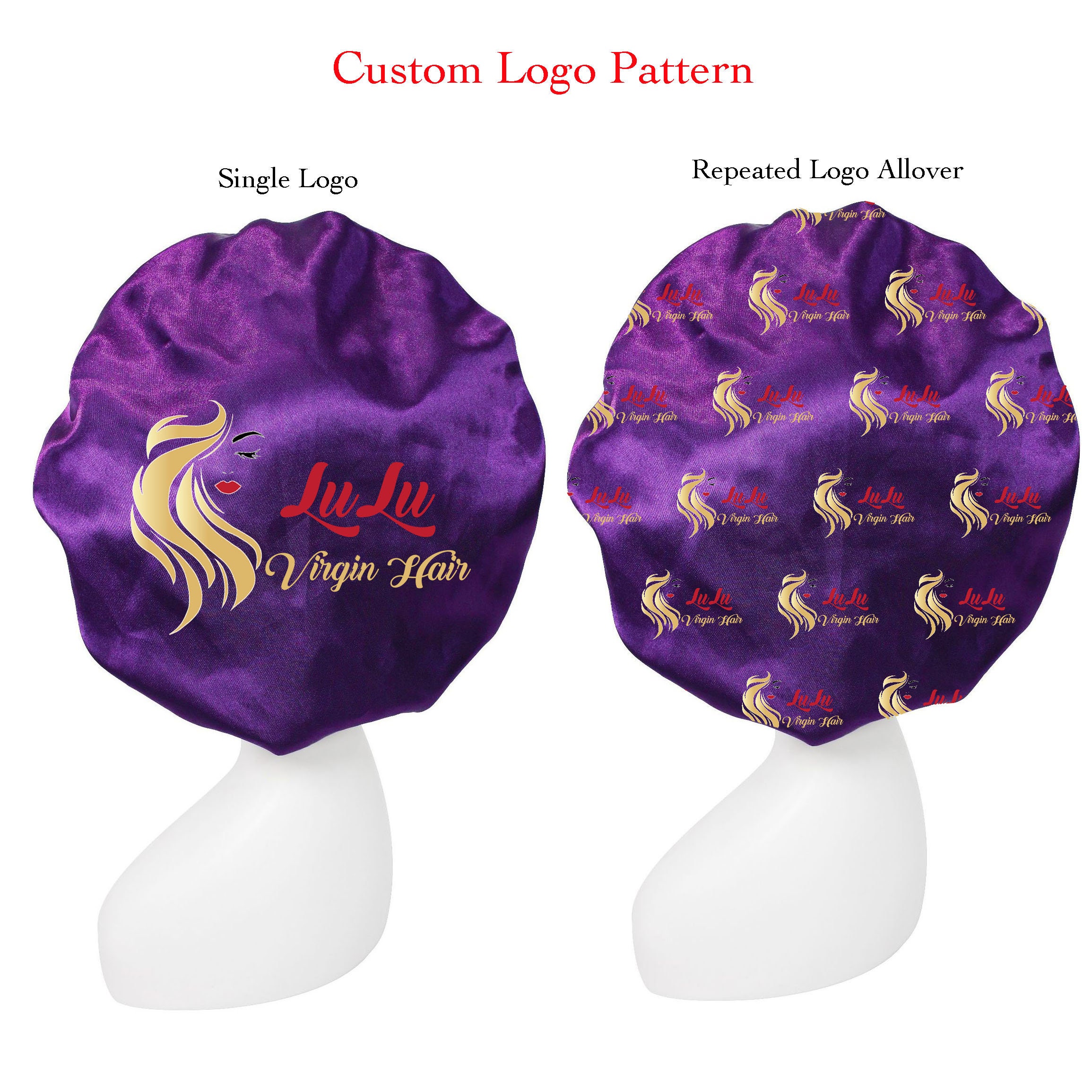 50pcs Custom Double Layer Bonnets,satin Silk Bonnets for Women,custom ...