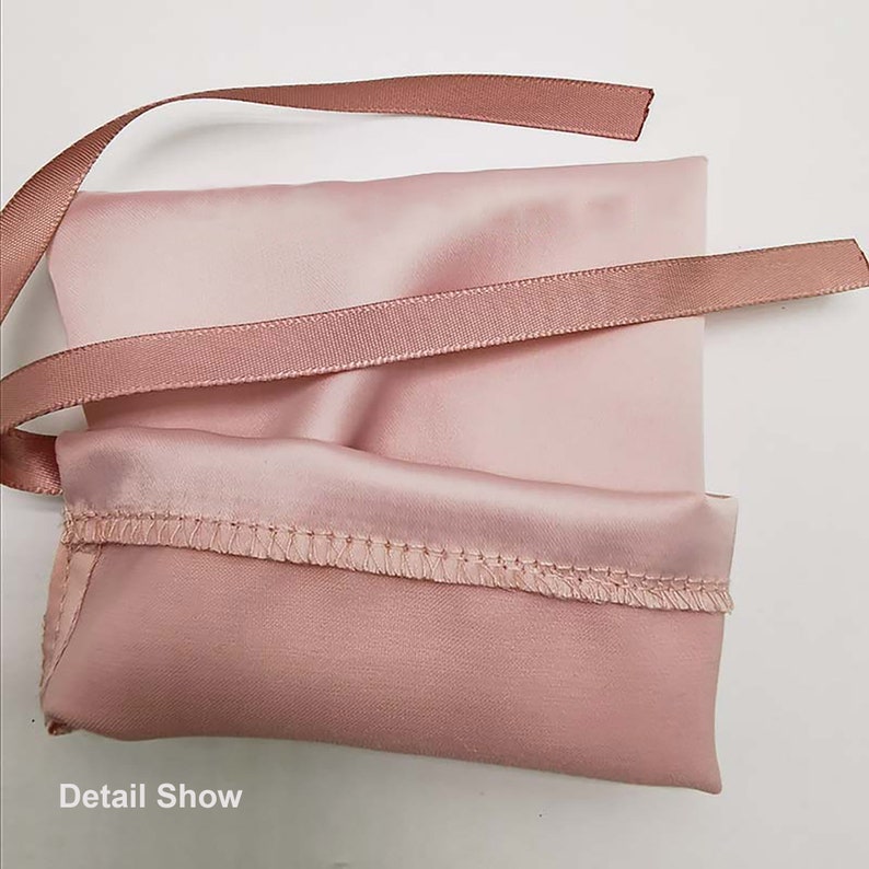 6 Colors Custom Silk Drawstring Bag Ribbon Drawstring Satin Etsy