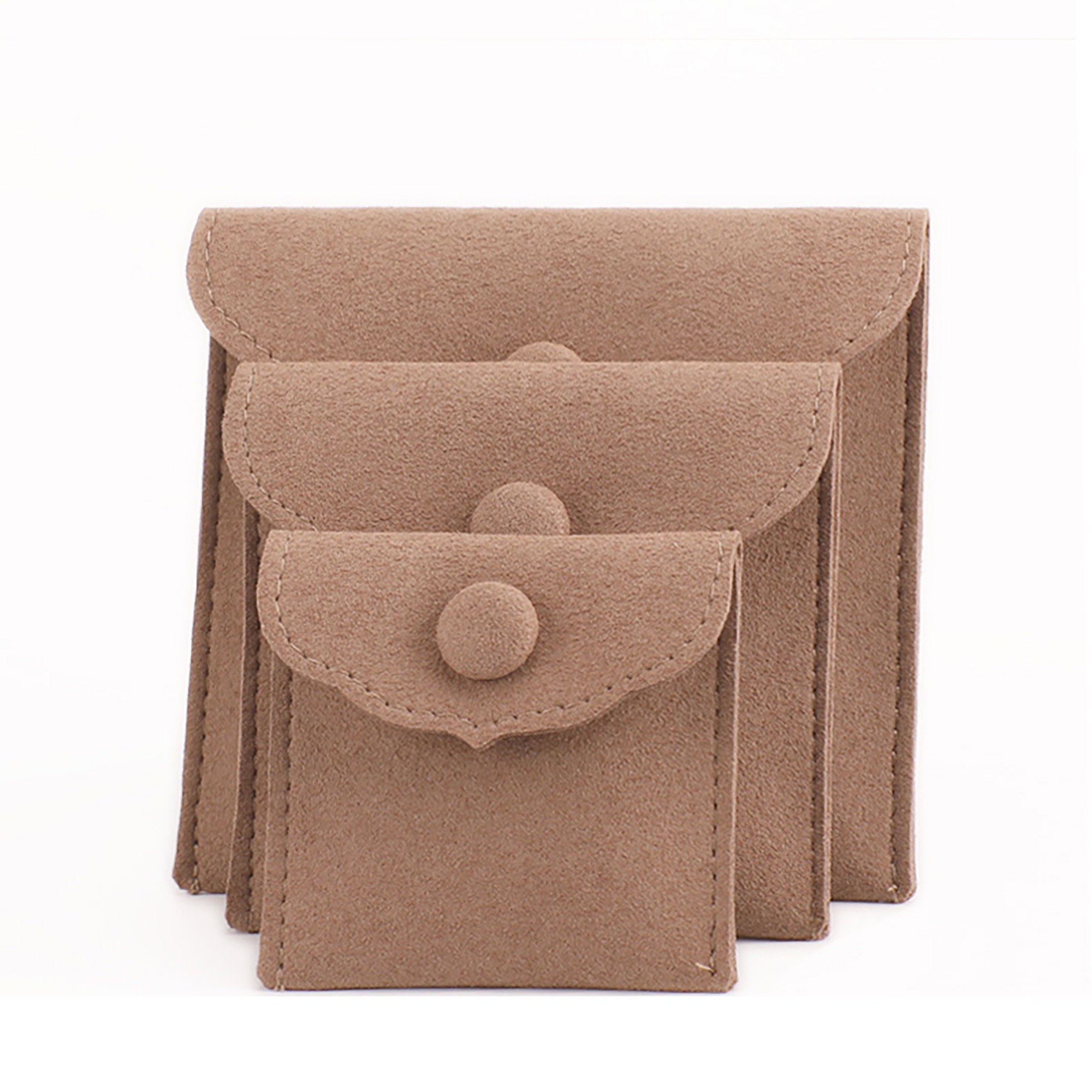 Luxury Microfiber Button Jewelry Pouches Thick Suede Jewerly Etsy