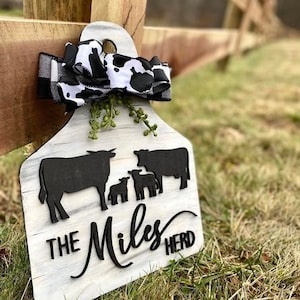 cow, cow tag, door hanger , christmas , cow print , rustic, farmhouse, farm , tag