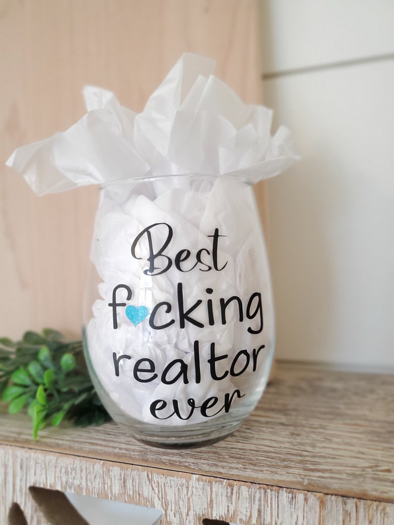 Realtor Wine Glass Etsy