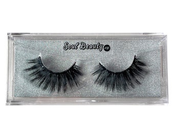 12 Pairs - Soul Beauty "Boss" Eyelashes - 23mm Faux Mink - Cruelty free