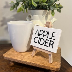 Apple Cider - Mini Tiered Tray / Apple Cider Bar Sign