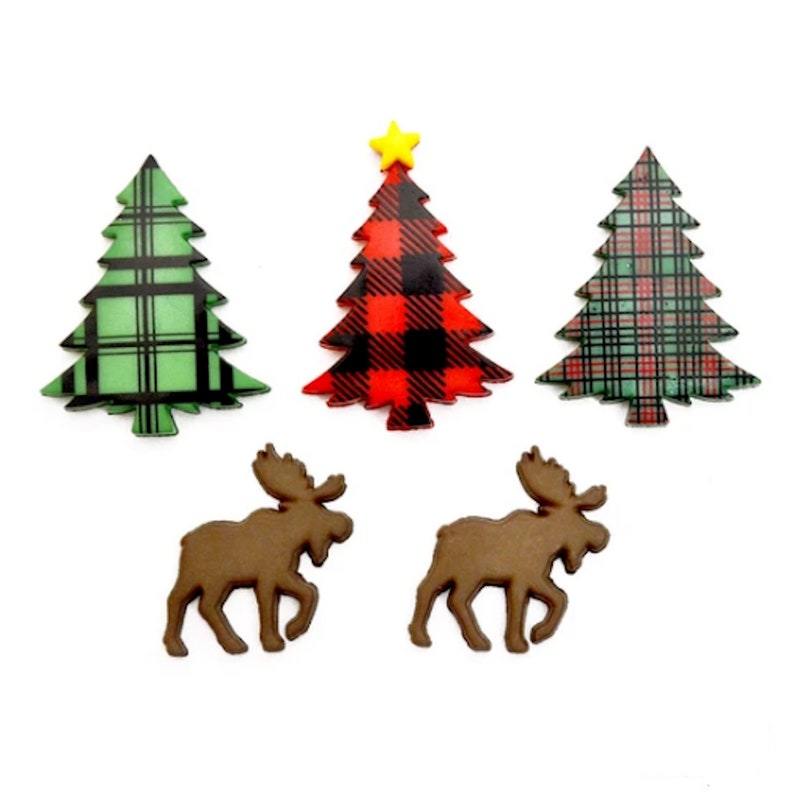 Dress It Up Buttons Holiday Buttons Christmas Cabin Buttons Novelty Collection Cabochons Jesse James Buttons Christmas Button