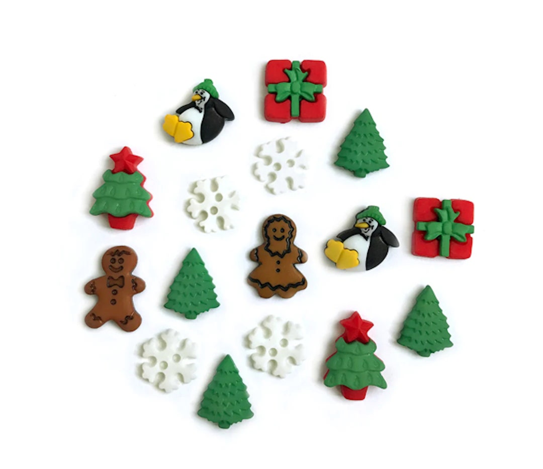 Christmas Novelty Buttons Galore Mini Buttons: Holiday Craft ...