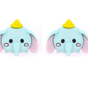 Disney Tsum Tsum Dumbo Novelty Button Collection, Disney Buttons, Dress It Up Buttons, Cabochons, Jesse James Craft Buttons, Sewing Buttons