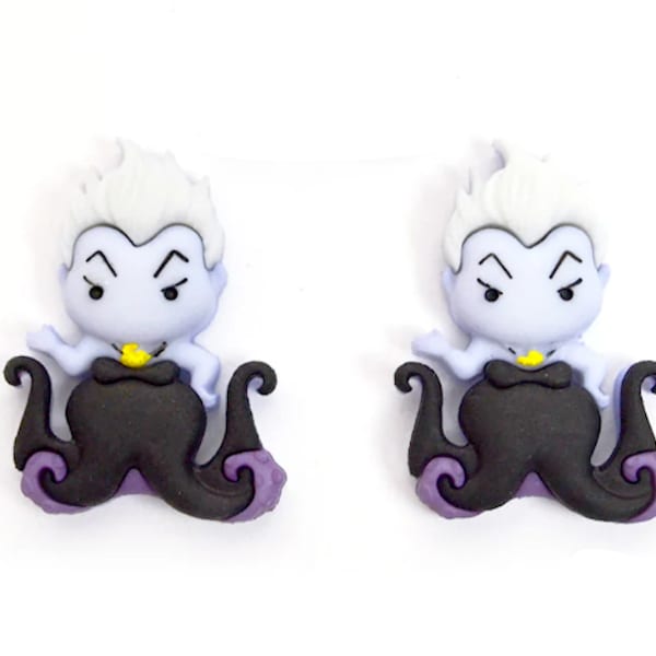 Disney Villain Ursula Novelty Button Collection, Dress It Up Buttons, Disney Button Embellishments, Cabochons, Jesse James Craft Buttons
