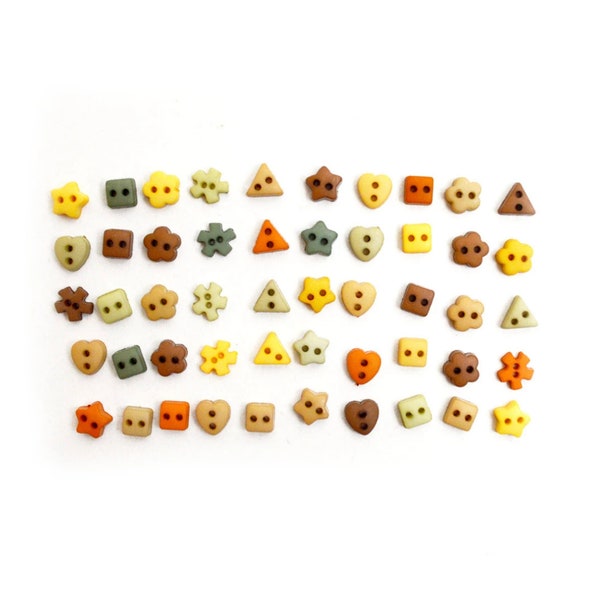 Sew Thru Shapes Autumn Elements Novelty Button Collection, Dress It Up Buttons, Fall Button Embellishments, Cabochons, Jesse James Buttons