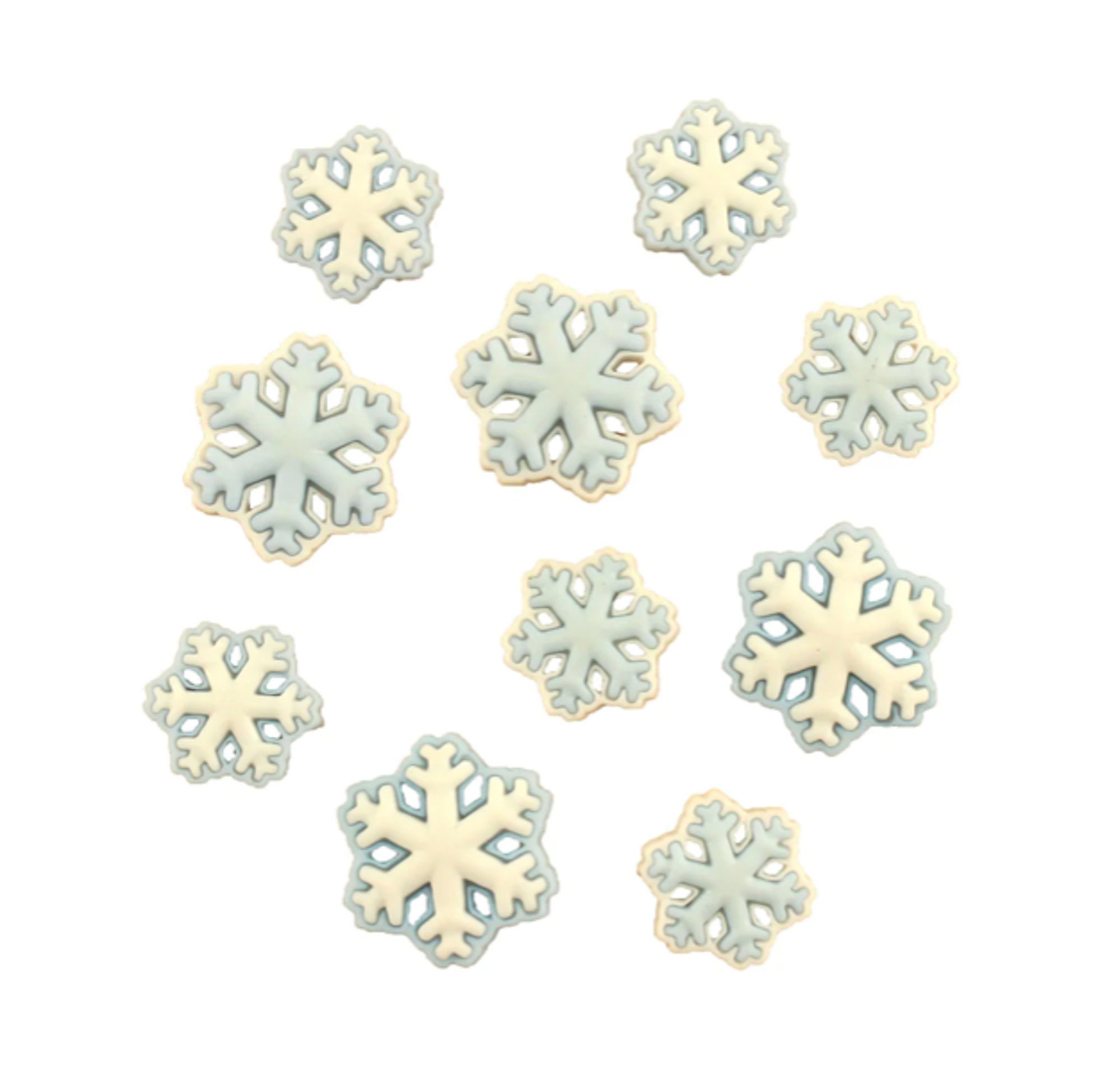 Brrr, Snowflake Buttons, Sewing Embellishment, Blue White Snowflakes, Shank  Buttons, Button Embellishment, Buttons Galore & More 4796 