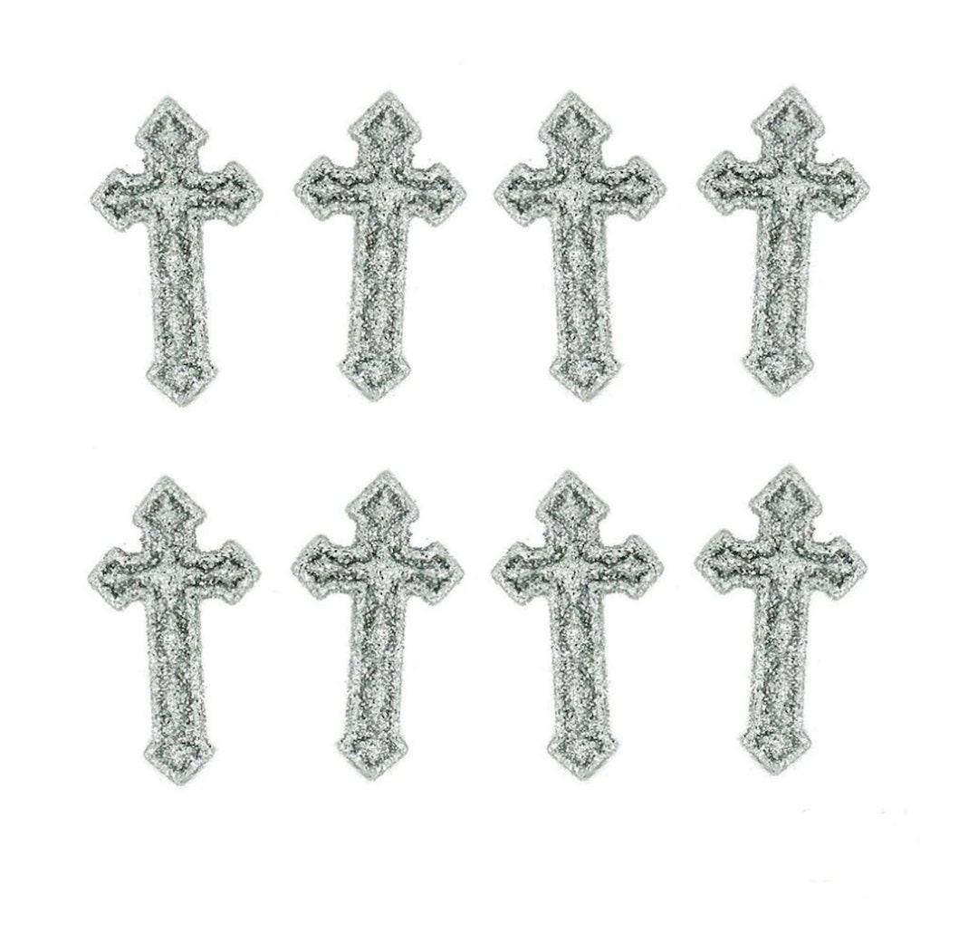 Silver Crosses Novelty Button Collection, Dress It up Buttons, Cute