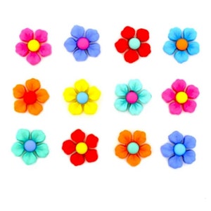 Bottoni a forma di fiore luminoso: abbellimenti Jesse James Dress It Up