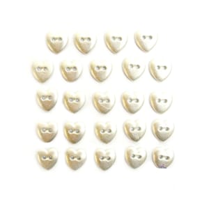 Pearl Hearts Novelty Button Collection, Dress It Up Buttons, Cute White Heart Button Embellishments, Cabochons, Jesse James Craft Buttons