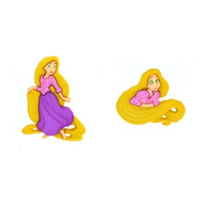 Disney Rapunzel Novelty Button Collection, Disney Buttons, Dress It Up Buttons, Jesse James Buttons, Cute Buttons, Cabochons