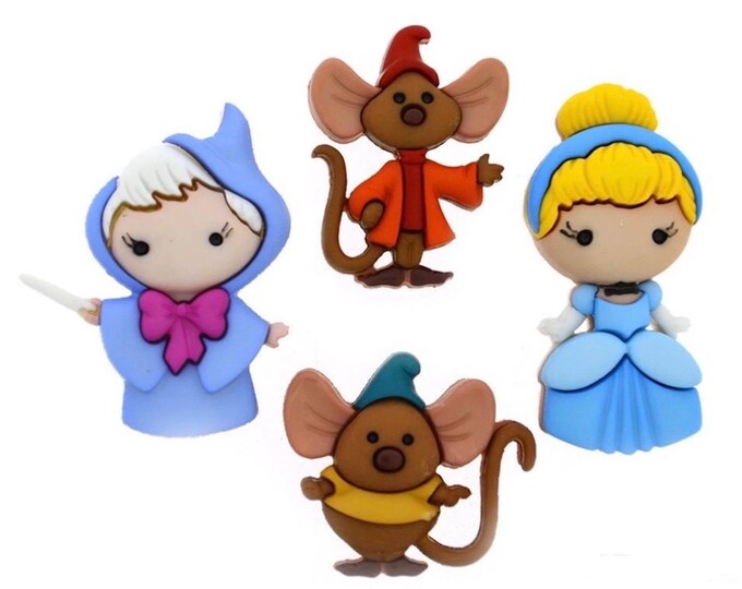 Disney Cinderella Novelty Button Collection, Dress It up Buttons