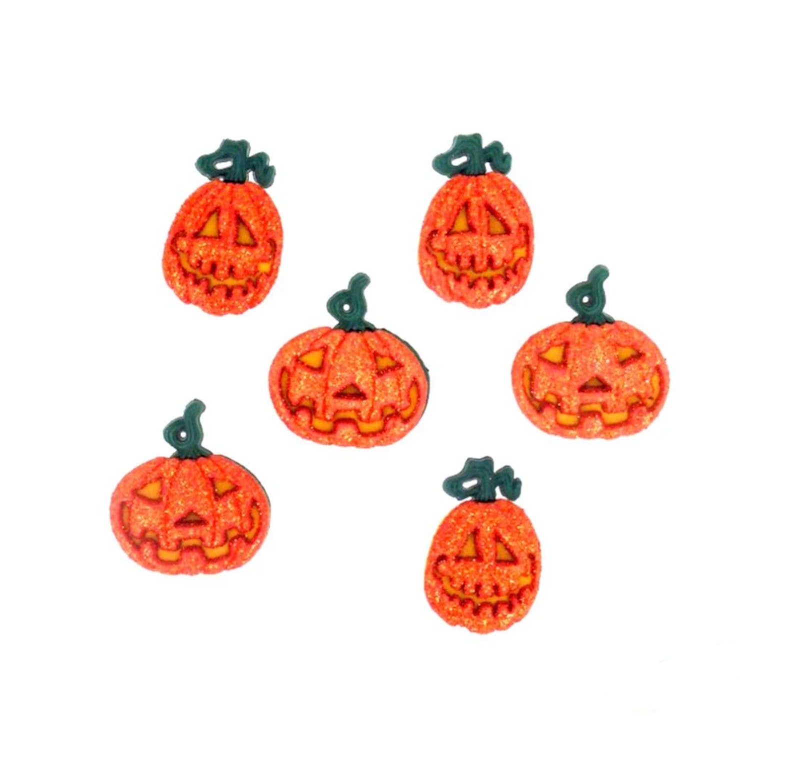 Glitter Pumpkins Novelty Button Collection Cabochons Jesse Etsy
