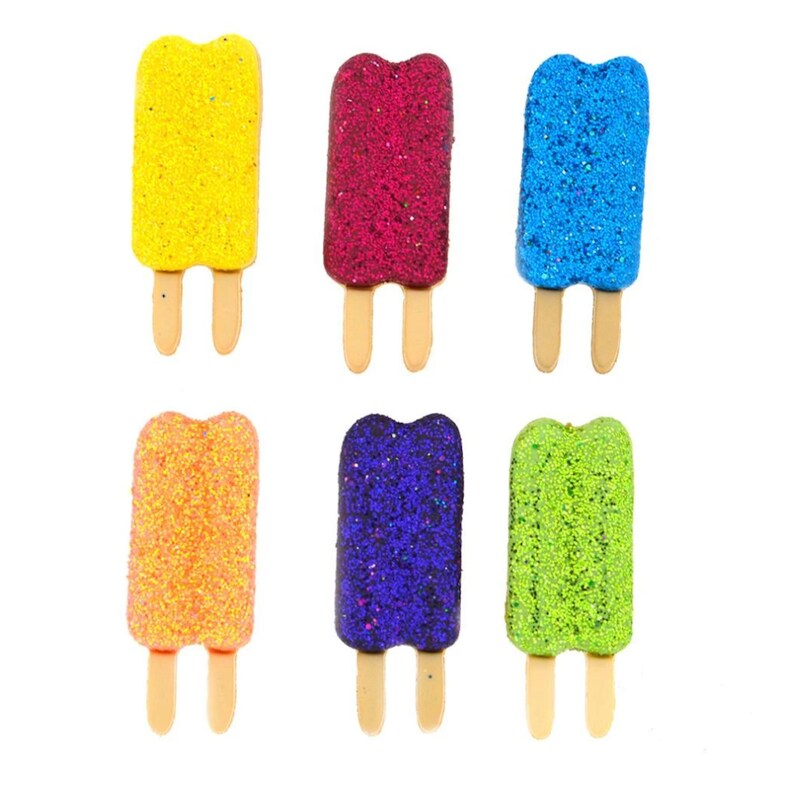 Glitter Popsicles Novelty Button Collection Dress It up Etsy