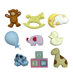 Newborn Friends Novelty Button Collection, Cabochons, Buttons Galore, Baby Buttons, Craft Embellishments, Cute Buttons, Sewing Buttons