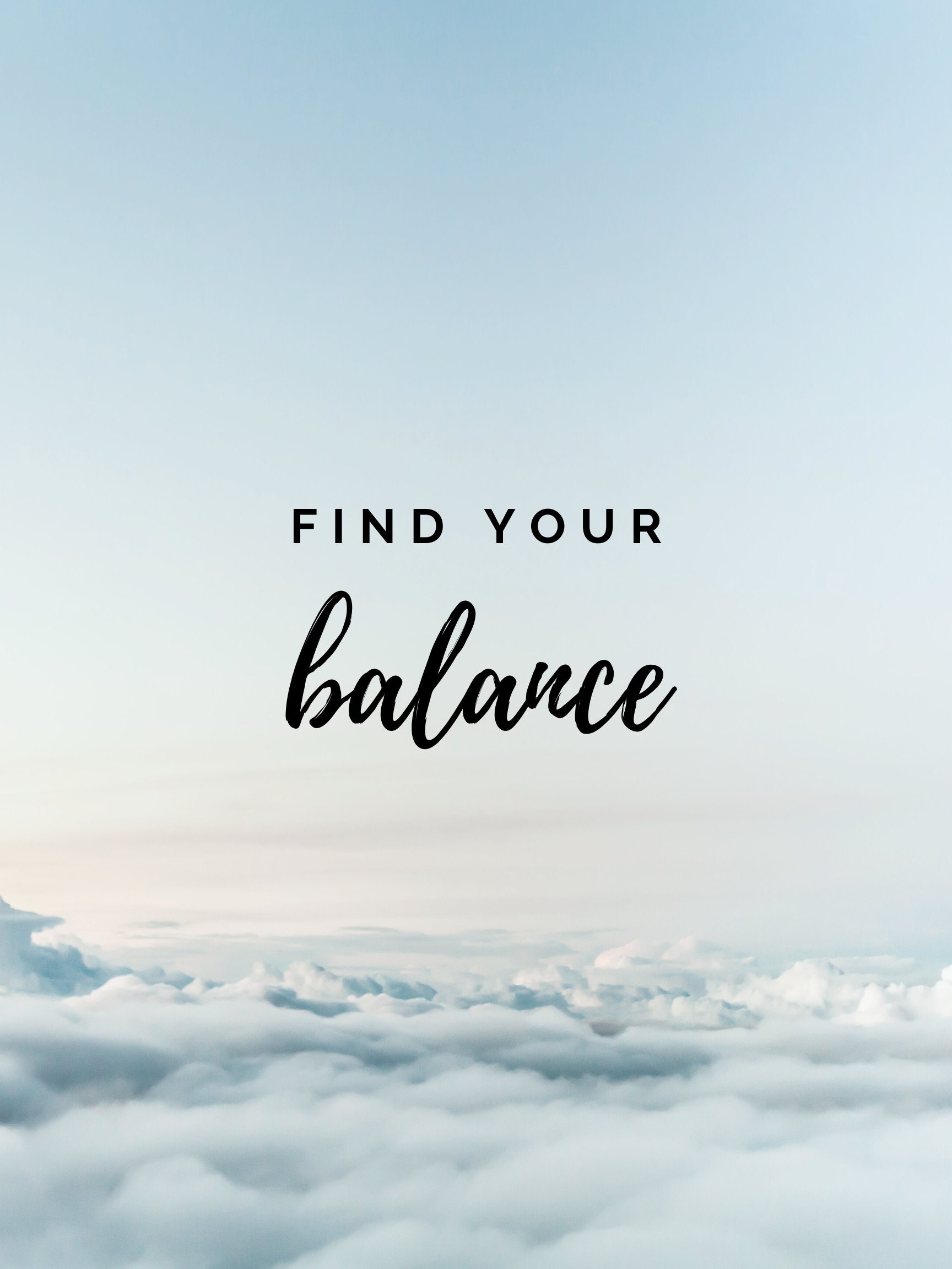 Find Your Balance Print Etsy
