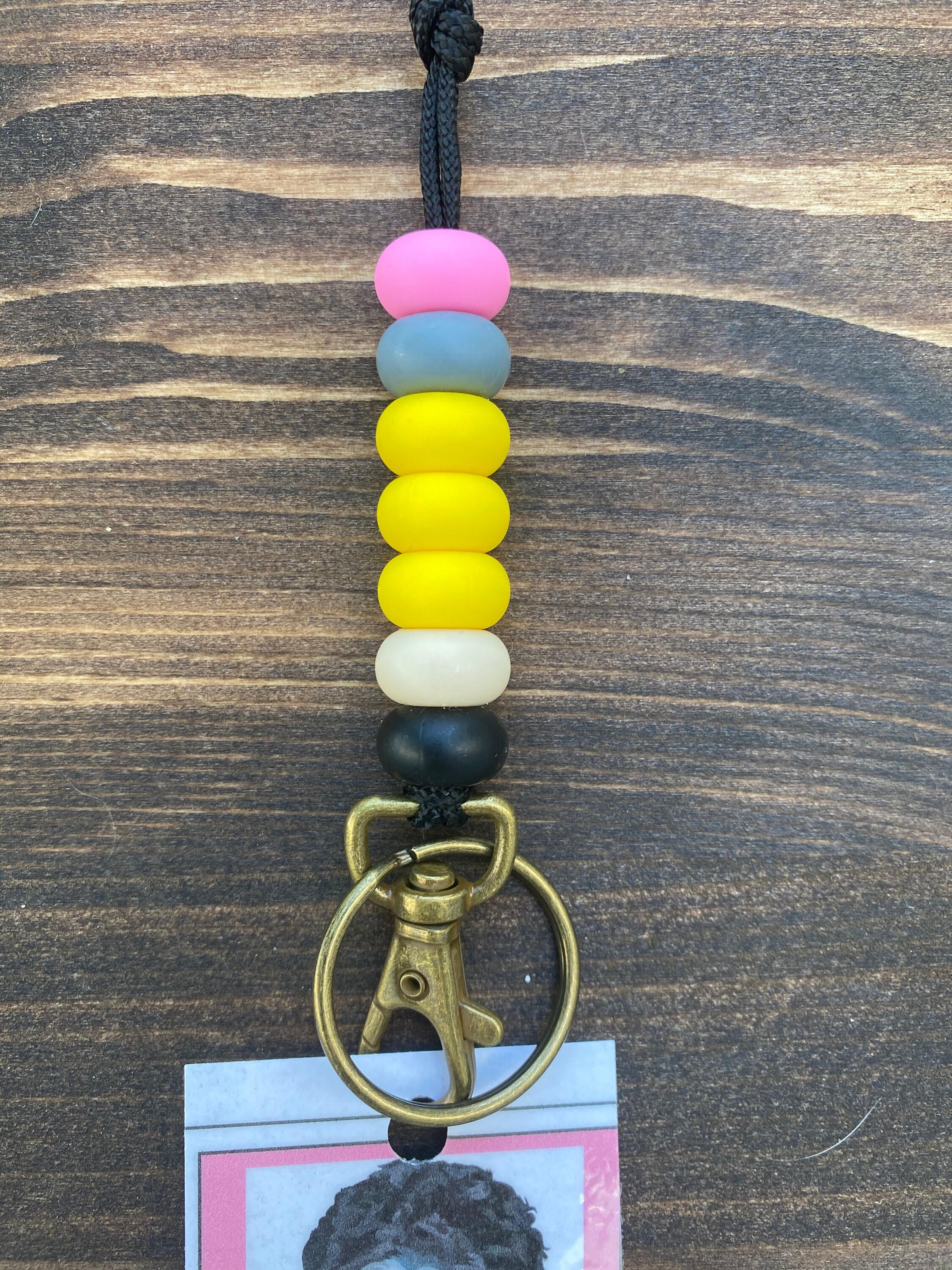 Pencil Teacher Lanyard Pencil 1 Badge Lanyard Silicone Bead Etsy