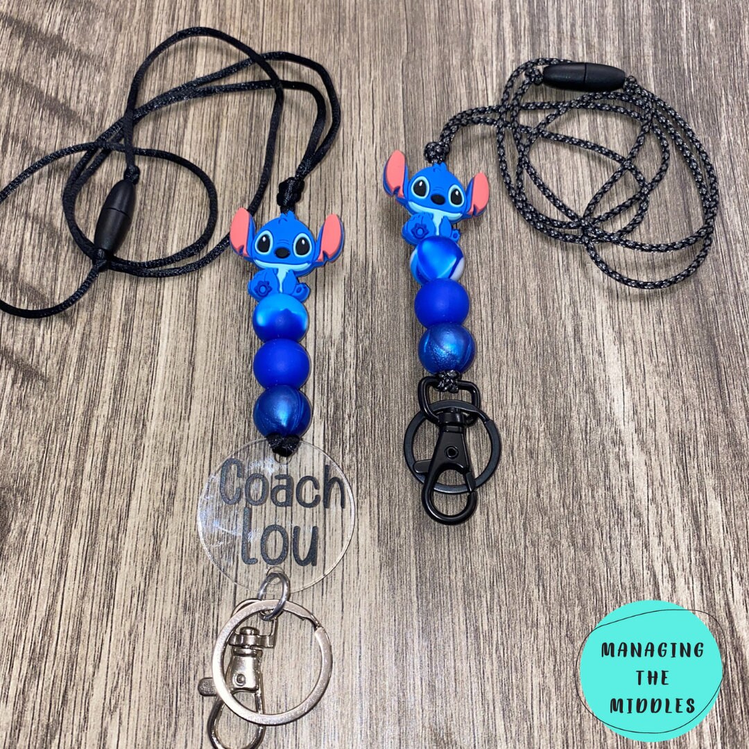 Stitch Teacher Lanyard Stitch Character Lanyard Silicone Etsy Australia