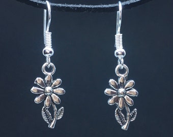 Daisy - Silver Drop Earrings