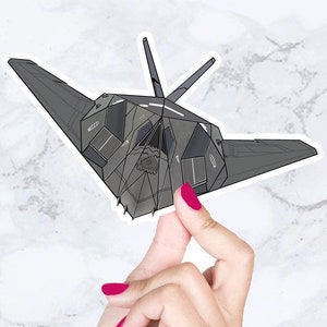 F-117 Nighthawk Sticker - Aircraft Sticker - Water Bottle Sticker - Laptop Sticker -  Airplane Sticker - Tumbler Sticker - Military Sticker