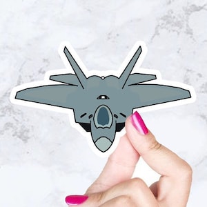 F-22 Raptor Sticker - Aircraft Sticker - Water Bottle Sticker - Laptop Sticker - Fighter Airplane Sticker  Tumbler Sticker  Military Sticker