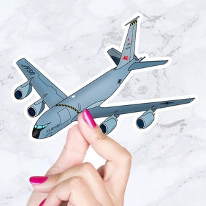 KC-135 Sticker - Aircraft Sticker - Aircraft - USAF Sticker - Hydroflask Sticker - Military Sticker - Tanker Aircraft - MAF Aircraft