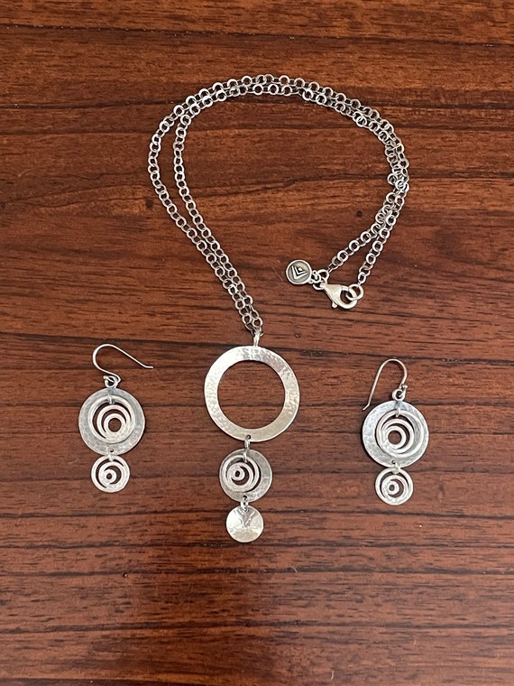 Silpada Sterling Silver Earrings and Necklace with