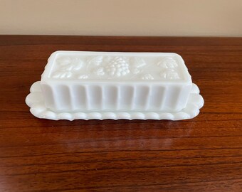 Westmoreland Milk Glass Butter Dish