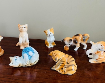 Vintage Danbury Mint Cats of Character Figurines | Fine Bone China