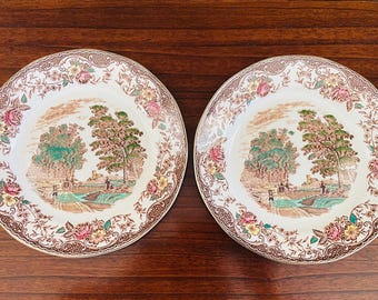 Vintage Transferware Lunch Plates | Barker Brothers Olde England Pattern | Sold by Piece