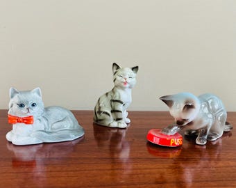 Vintage Danbury Mint Fine Bone China Cats of Character Figurines
