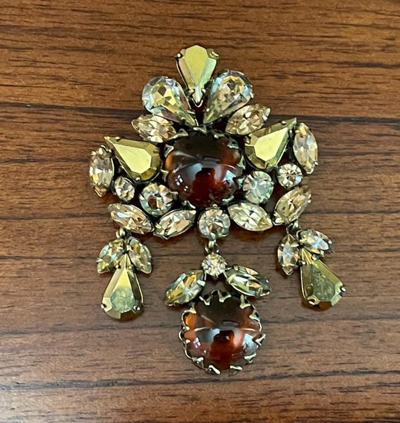 Broche (pin) USA Strass - Fleur Chic Noire, Cristaux, Rhodiée, Bijou Fantaisie