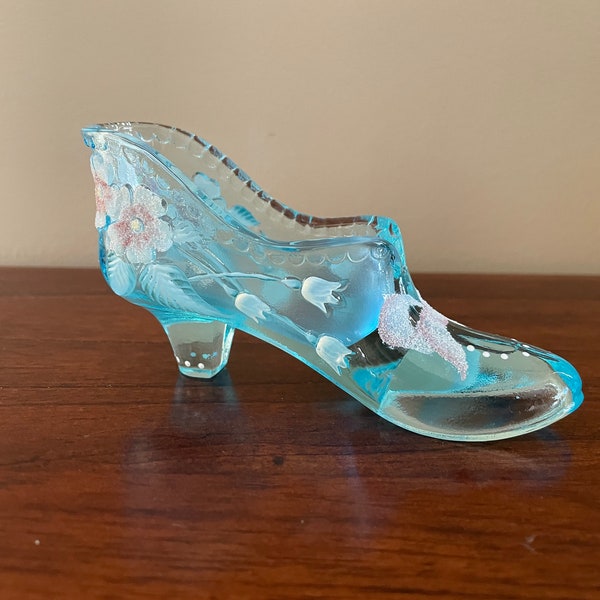 Fenton Glass Shoe Etsy
