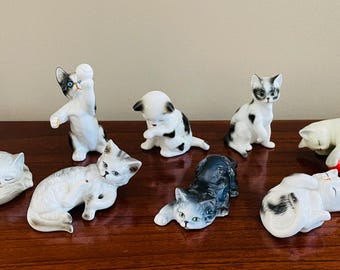 Retired Cats of Character Fine Bone China Cat Figurines by Danbury Mint | Sold Separately