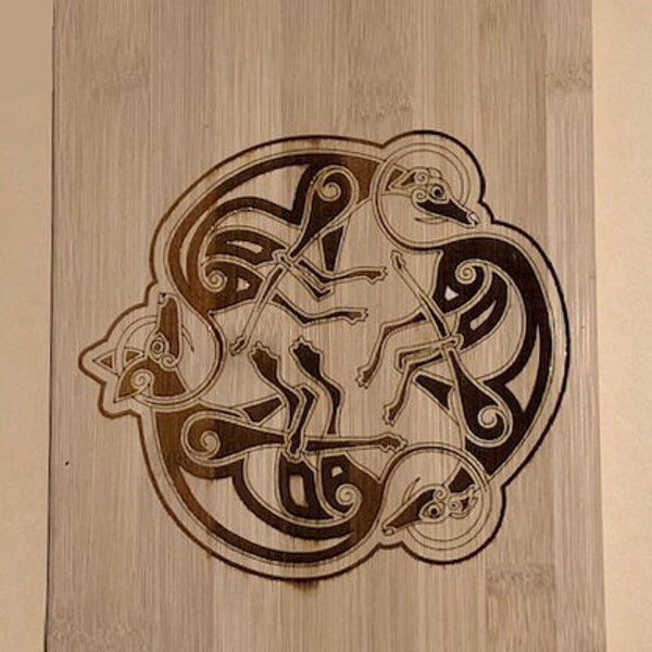 Celtic Hound Bamboo Cutting Board