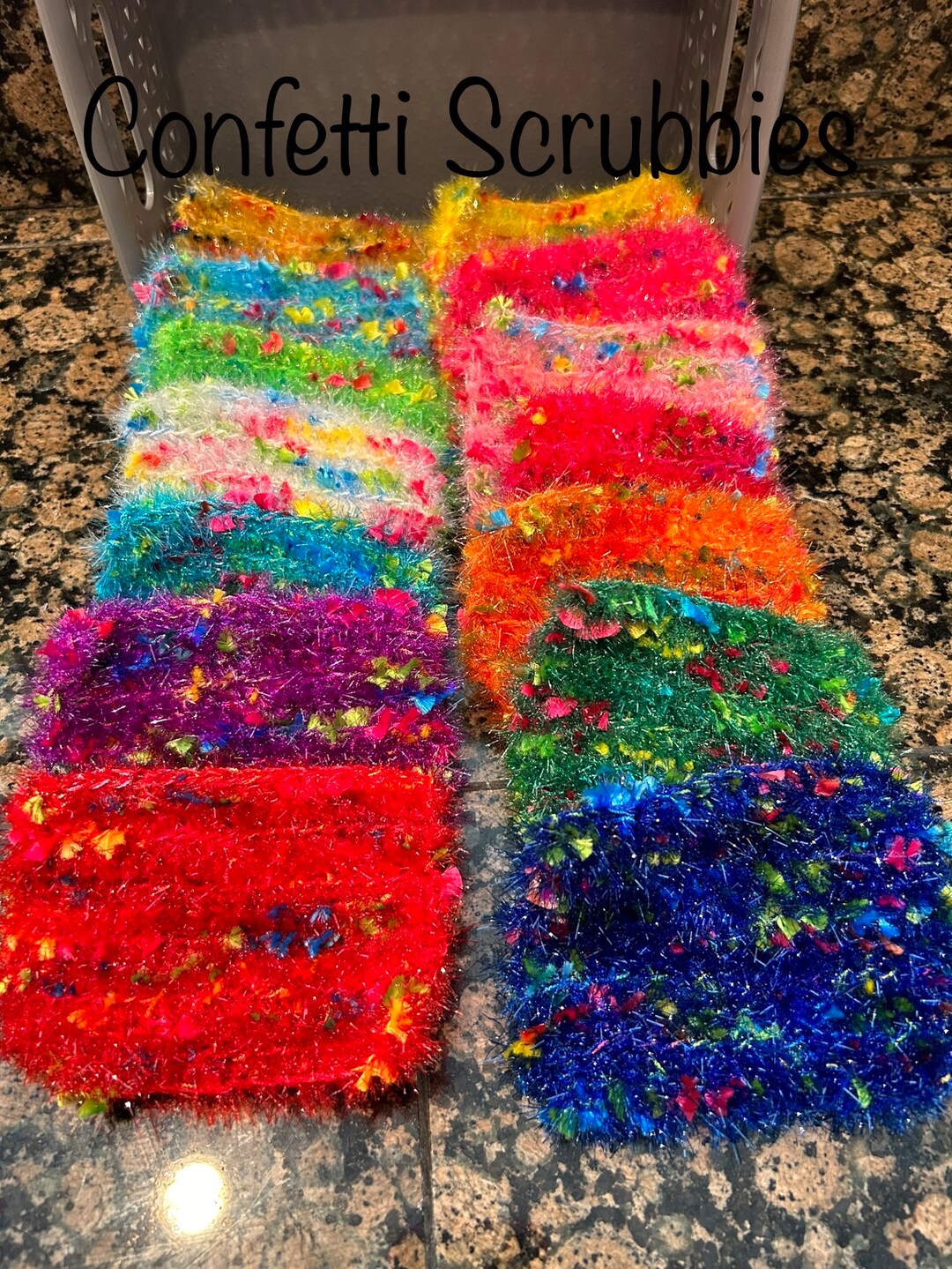 Scrubbies for Dishes/pots/pans Crocheted Confetti Color - Etsy