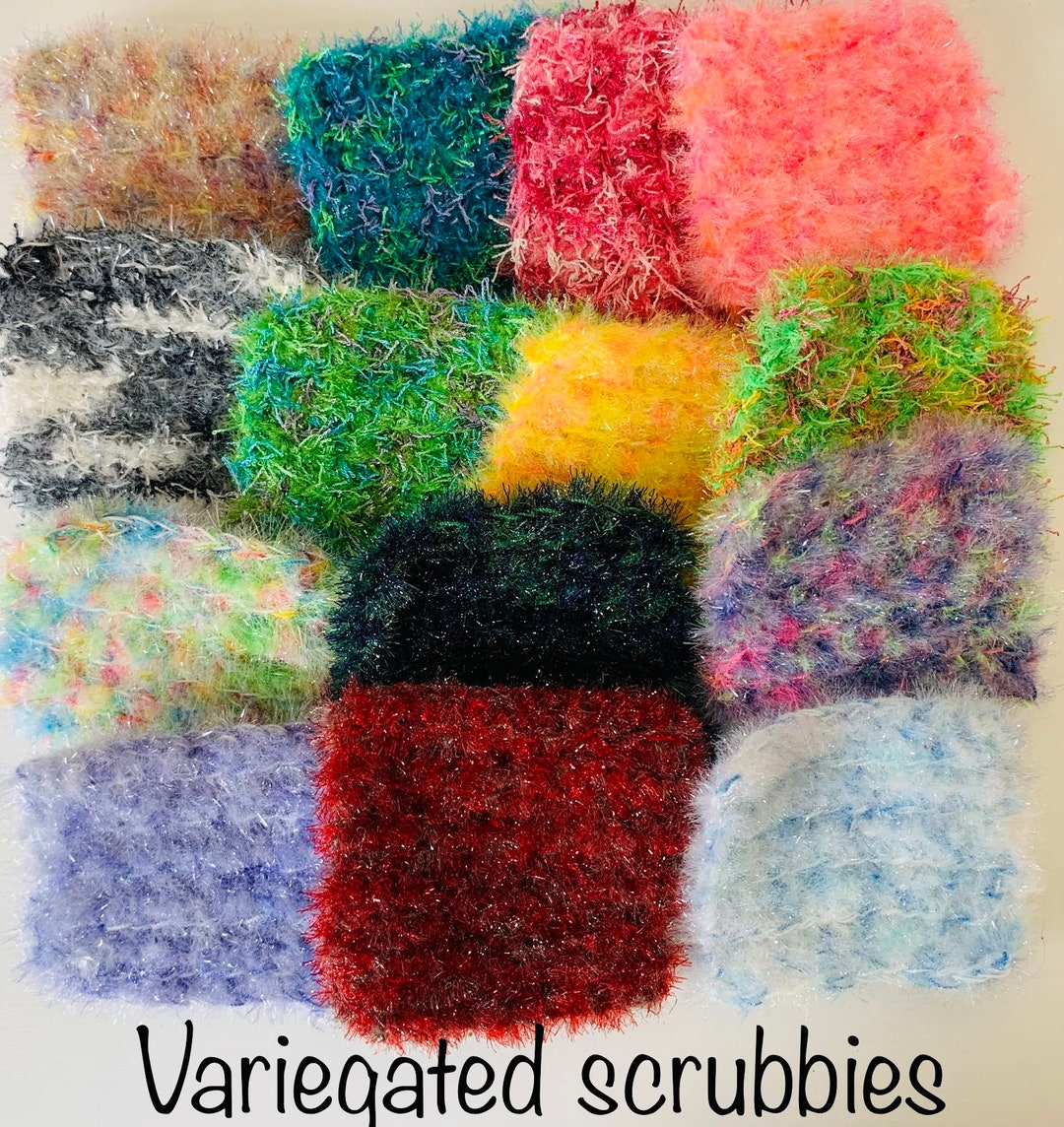 Multi-color Scrubbies for Dishes/pots/pans, Crocheted - Etsy
