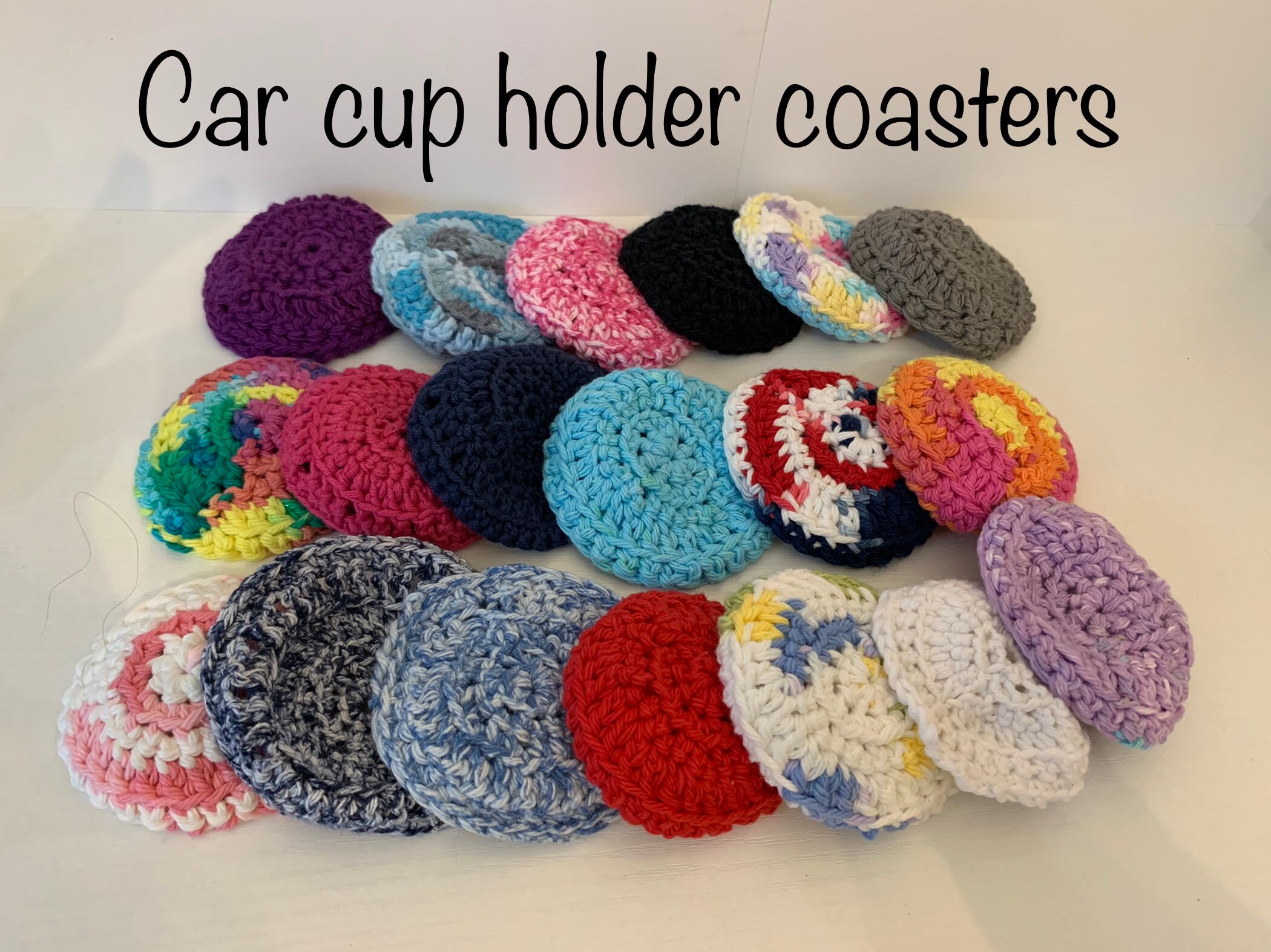 Car Coasters Set of 2, Car Accessories, Glow in the Dark Cup Holder,  Coasters, Coaster Set, Car Gifts, Vehicle Coasters, Car Cup Coasters 