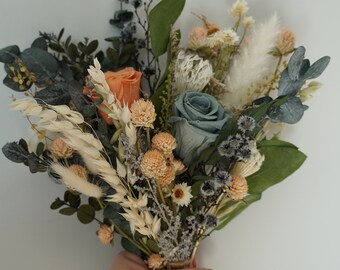 Sea Glass Dried Flower Bouquet