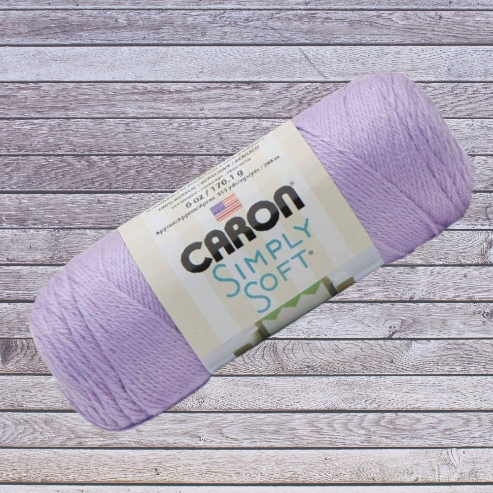Caron Simply Soft Yarn 6 oz Acrylic 4 Ply 315 yd Orchid Purple 9717 (1  Skein)