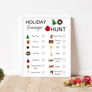 Download Only - Holiday Scavenger Outdoor Fun Educatieve Activiteit voor kinderen - Engels in PNG