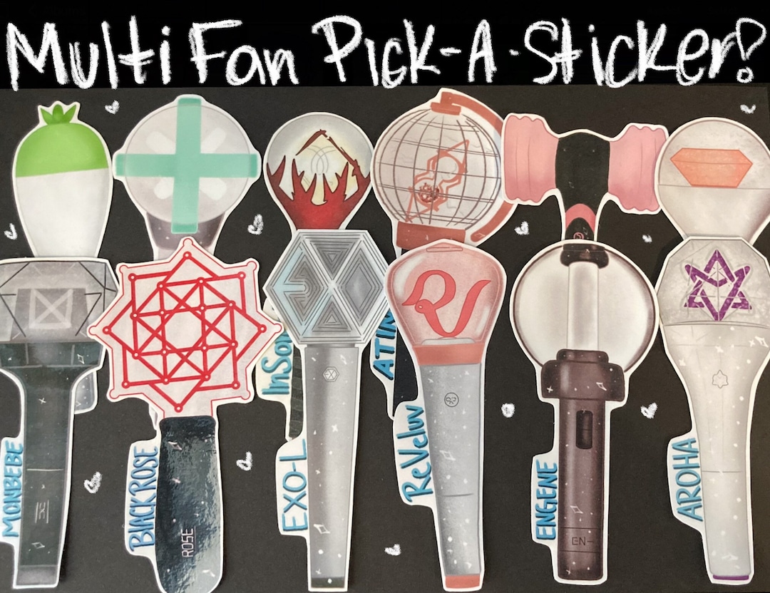Multi Fan Lightstick Pick-a-sticker - Etsy